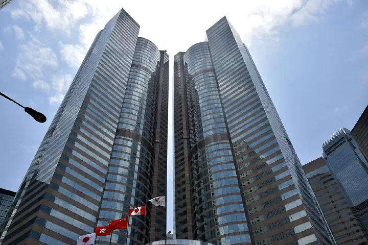 Exchange Square in Central, Hong Kong, home to the offices of the Hong Kong Stock Exchange.