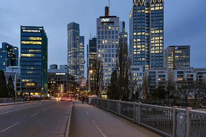 Frankfurt's banking district.