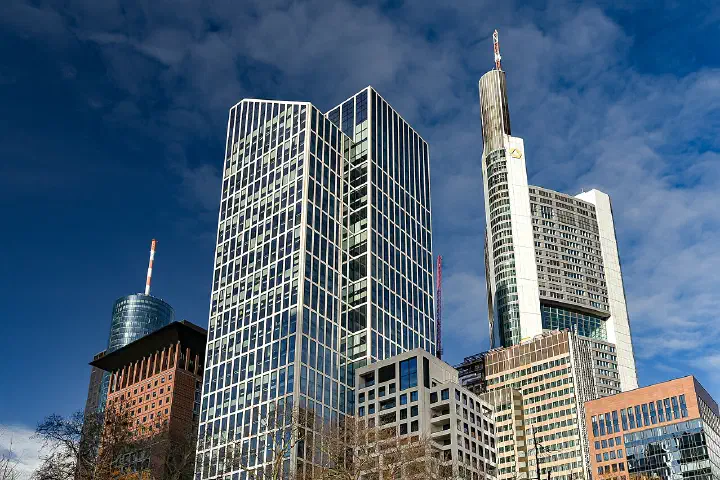 Frankfurt's banking district.