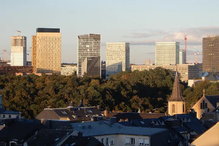 A view of the Kirchberg quarter of Luxembourg City.