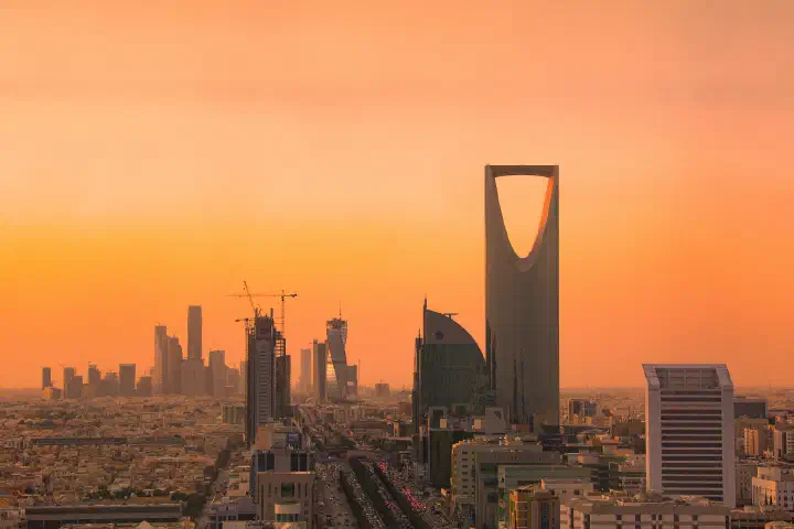 The Riyadh skyline, including the Kingdom Centre and the King Abdullah Financial District.