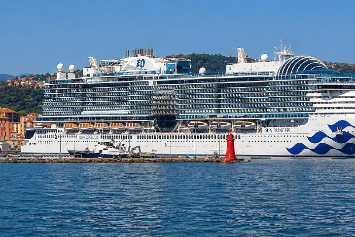 Sun Princess alongside in the harbour of La Spezia, Liguria, Italy, on 14 August 2026