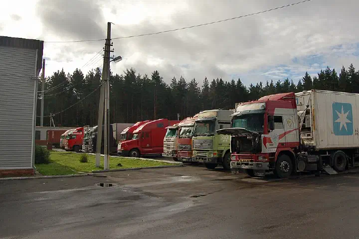 The Valdai truck park at Yedrovo, Russia.