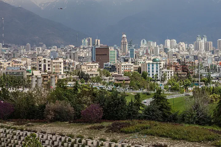 The skyline of northern Tehran.