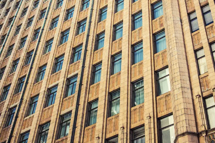 An apartment building.