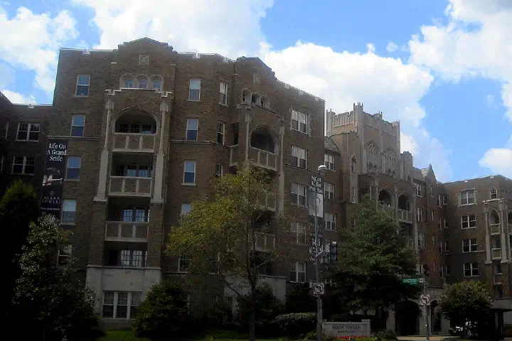 The Alban Towers apartment building at 3700 Massachusetts Avenue NW, in the Cathedral Heights neighborhood of Washington.