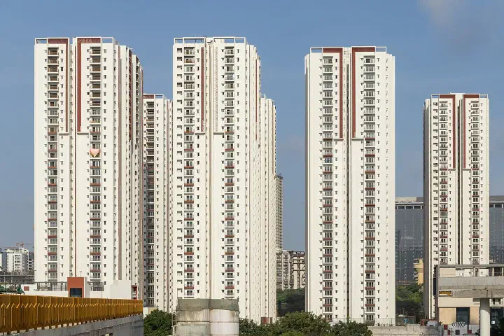The Aparna Zenon high-rise apartment towers in Hyderabad.