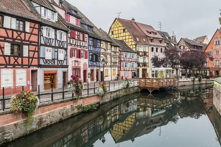 Little Venice in Colmar, Haut-Rhin, France.