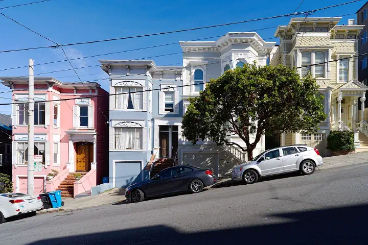Victorian houses in Pacific Heights.