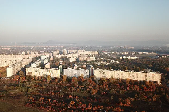 A panoramic view of the Újpalota housing estate in the 15th District of Budapest, Hungary.