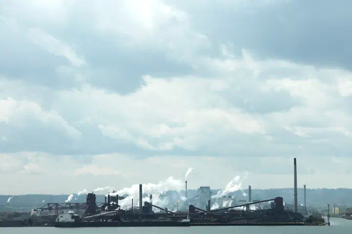 A steel mill in Hamilton, Ontario.