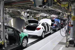 A car production line in Gliwice, Poland