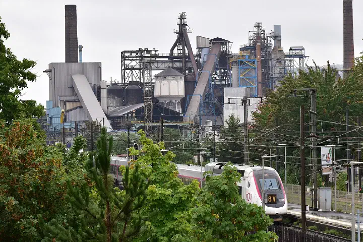 The Saint-Gobain works in Pont-à-Mousson, seen from the station bridge.
