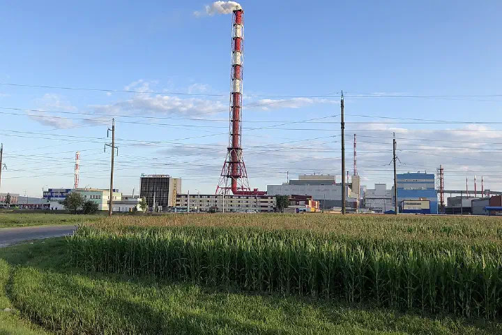 A chemical factory in Gomel, Belarus.