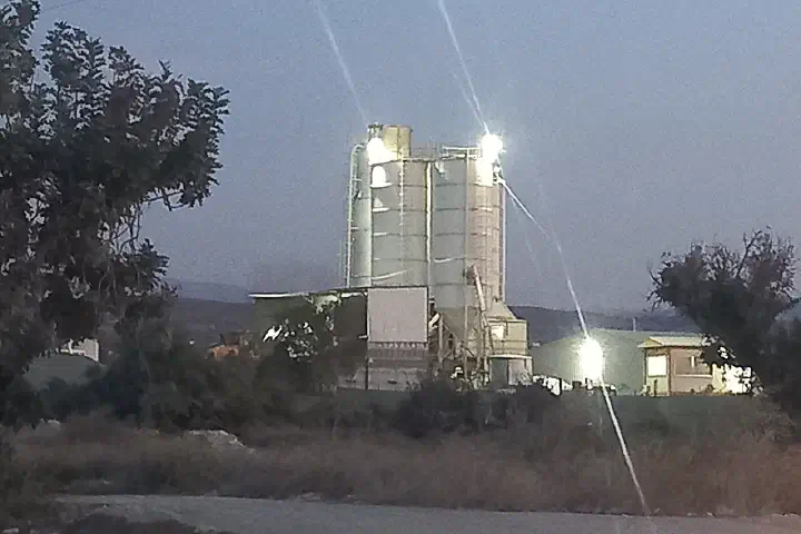 A cement works on Papanikoli Street in Ypsonas, Cyprus.