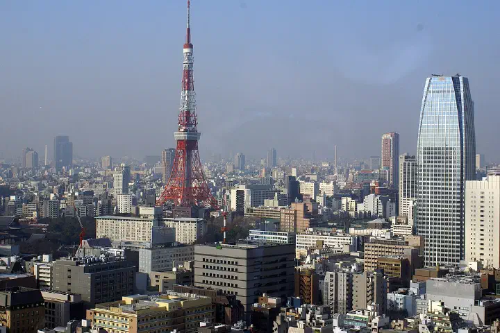 A view of Tokyo Tower.