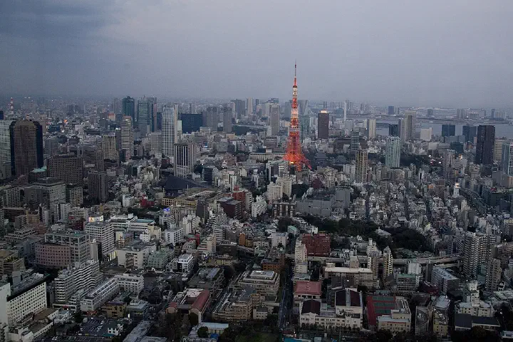 The Tokyo skyline.