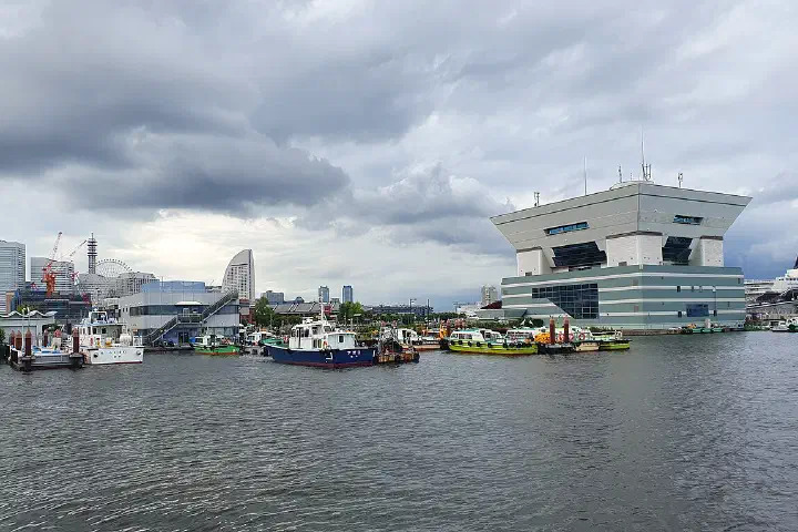 The entrance area of the Yokohama International Passenger Terminal.