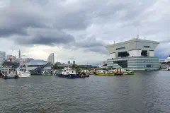 The entrance area of the Yokohama International Passenger Terminal.