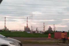 An oil refinery near Port Dickson, Malaysia.