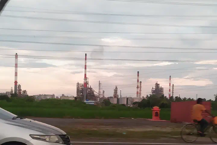 An oil refinery near Port Dickson, Malaysia.