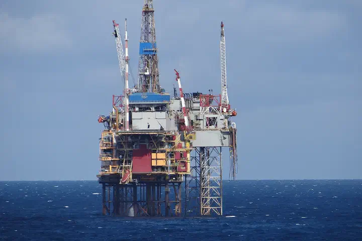 A gas platform in the North Sea.