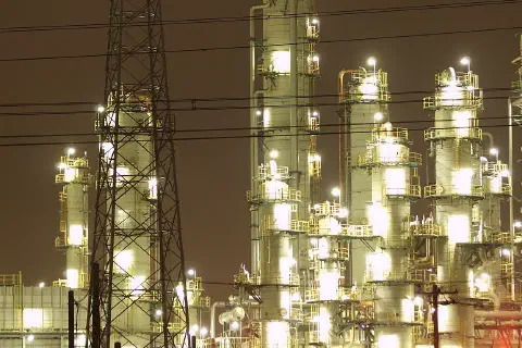 The Kashima oil refinery in Kamisu.