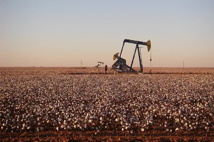 A pumpjack east of Andrews, Texas.