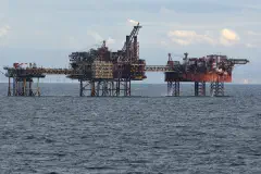 Douglas Oil Complex in the Irish Sea 15 miles off North Wales