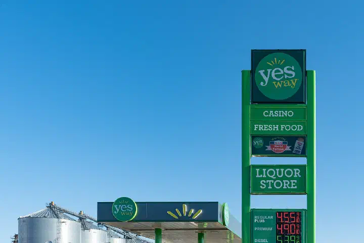 A Yes Way gas station in Fort Pierre, South Dakota.