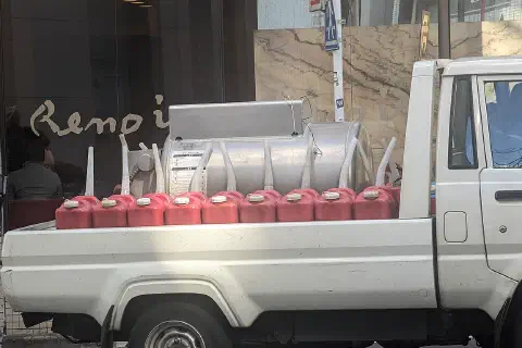 A light fuel truck in Ebisu, Tokyo.