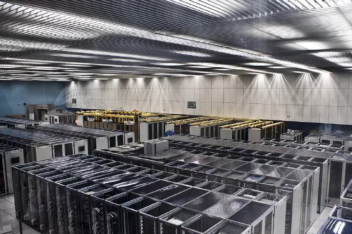 A server room at CERN, Switzerland.