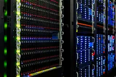 Server racks at the NOIRLab Headquarters Computer Server Room in Tucson, Arizona