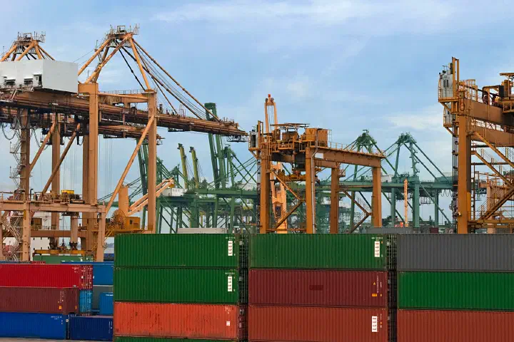 Shipping containers at the Port of Singapore