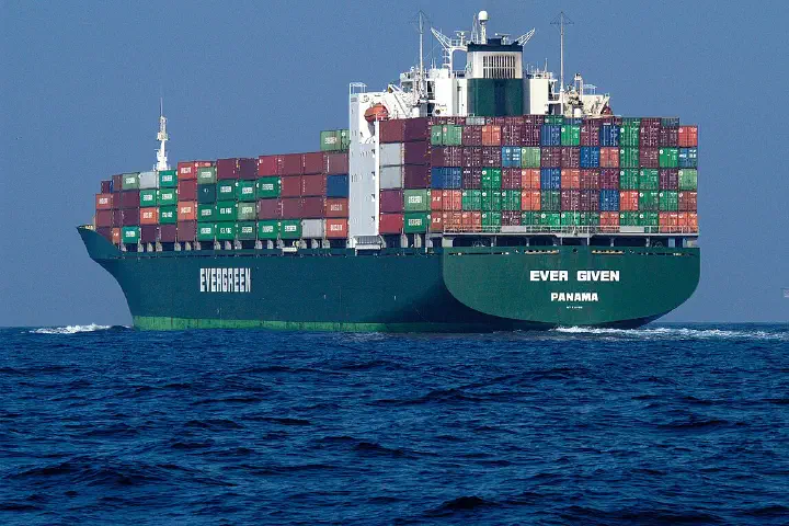 The container ship Ever Given.