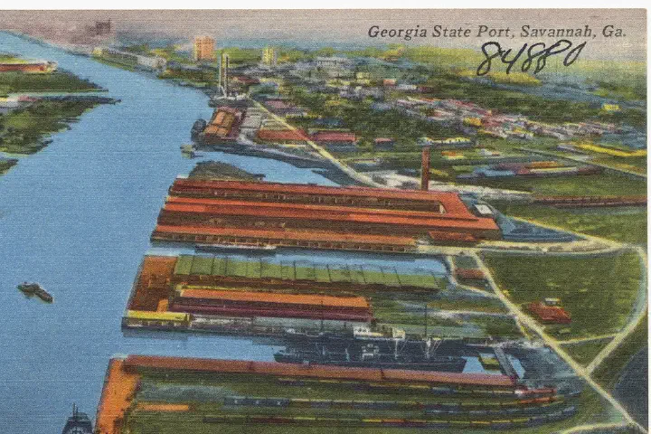 The Georgia State Port, Savannah, Georgia.