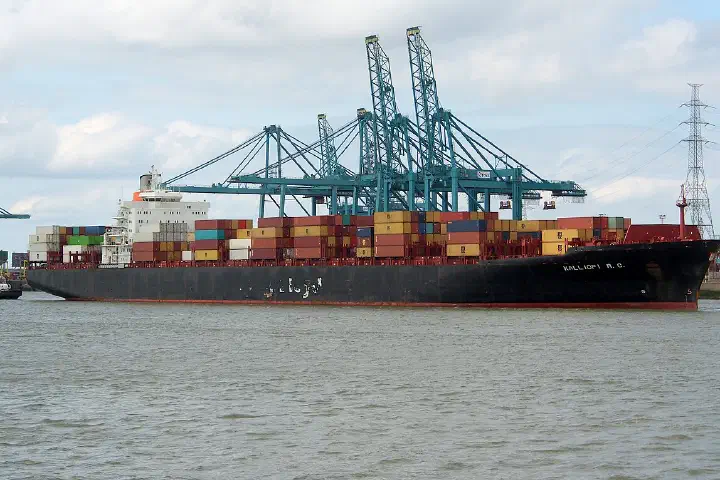 The ship Kalliopi RC in the Port of Antwerp.