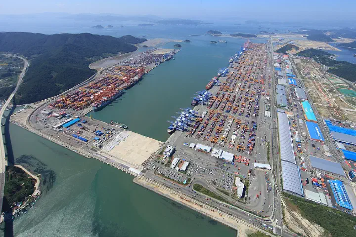 The Port of Busan, South Korea's largest port.