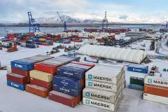 Eimskip container terminal at Port of Reykjavík
