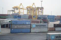 Stacking Intermodal container in Port of Chittagong