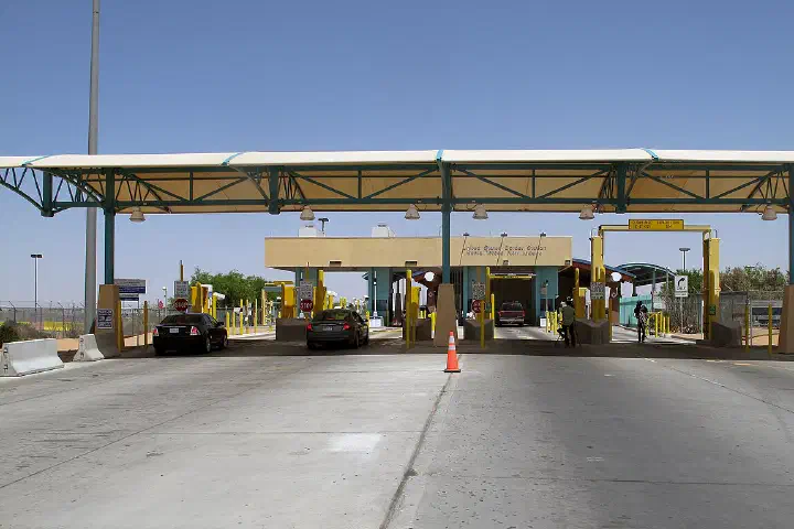 Primary inspection booths at the renovated and expanded Santa Teresa Port of Entry, New Mexico.