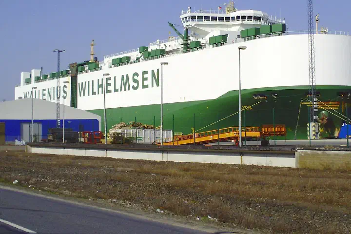 The car carrier Aida in the port of Bremerhaven.