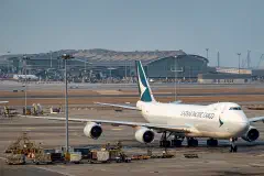 A Cathay Pacific Cargo Aircraft