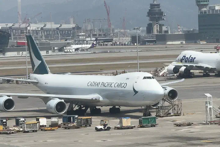 A Cathay Pacific Cargo aircraft, October 2024.