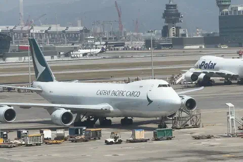 A Cathay Pacific Cargo aircraft, October 2024.