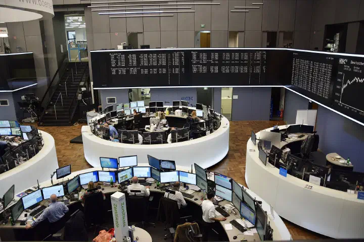 The trading floor of the Frankfurt Stock Exchange.