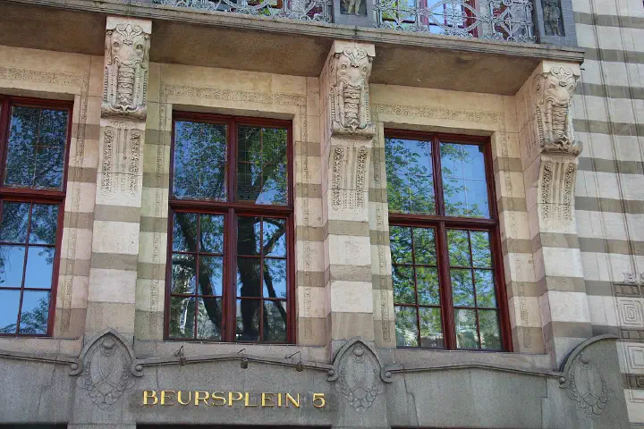 The Amsterdam Stock Exchange building on Beursplein, De Wallen.