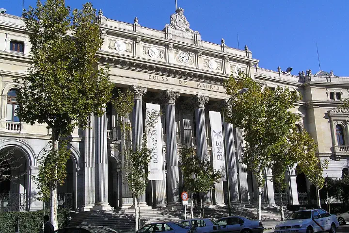 The Palacio de la Bolsa, home of the Madrid Stock Exchange.