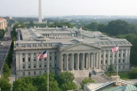 The U.S. Treasury Building, Washington.