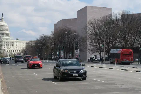 Looking east along Constitution Avenue NW in Washington, D.C.